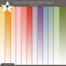 Cherry Love AddOn Ombre Papers